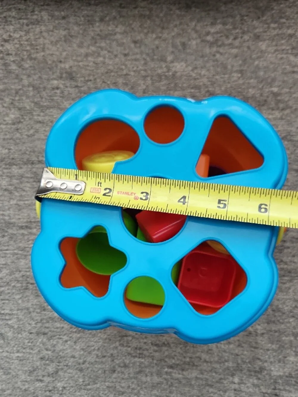 Blue & Orange Shape Sorter Bucket - Kids Toys